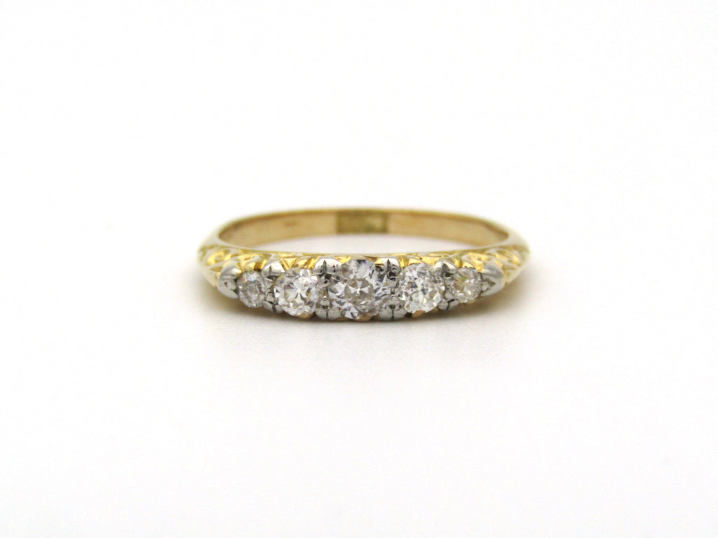 18K gold Victorian diamond ring.