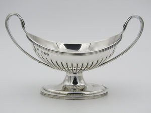 A boxed pair of silver salts by William Hutton & Sons, London, 1891.