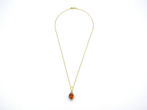 18kt gold citrine and diamond pendant by Browns.