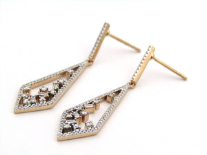 18K gold diamond earrings.
