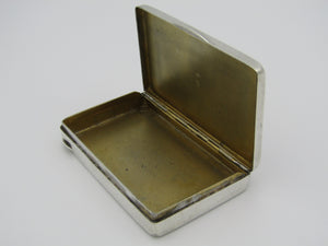 German silver snuff box with enameled lid of a German Shepherd dog.