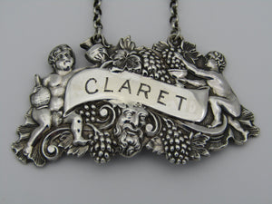 A William IV silver claret label by Samuel Hayne & Dudley Cater, London, 1836.
